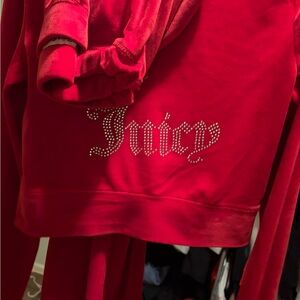 Juicy Couture Scarlet Velour outfit. Comes with pants! Great condition size L